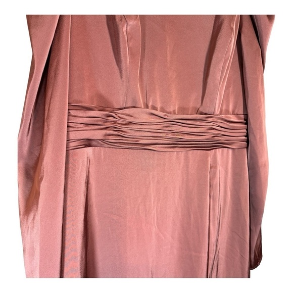 Mac Duggal High Neck Long Sleeve Midi Dress in Mauve Size 10 NWT - Picture 5 of 6